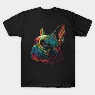 French Bulldog - Frenchie Watercolor Painting Portrait Art T-Shirt